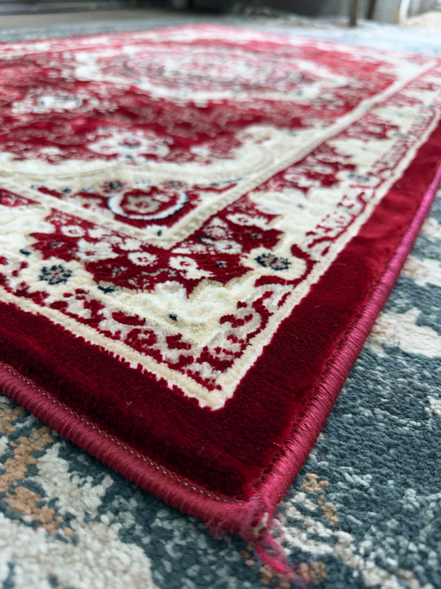Dynasty Area Rug – Red, Cream, and Beige (3x4)