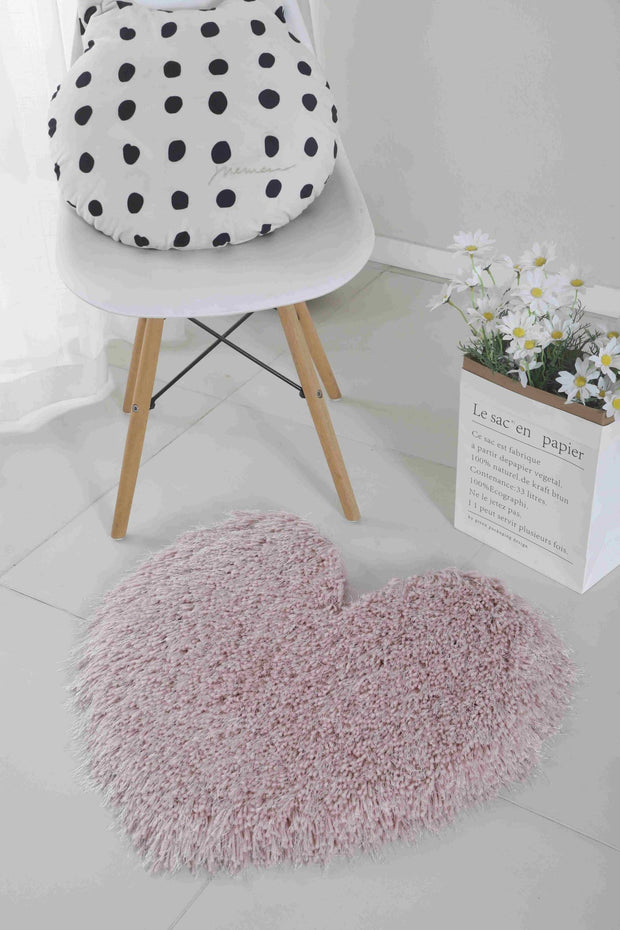 FAUX FUR Rug HEART
