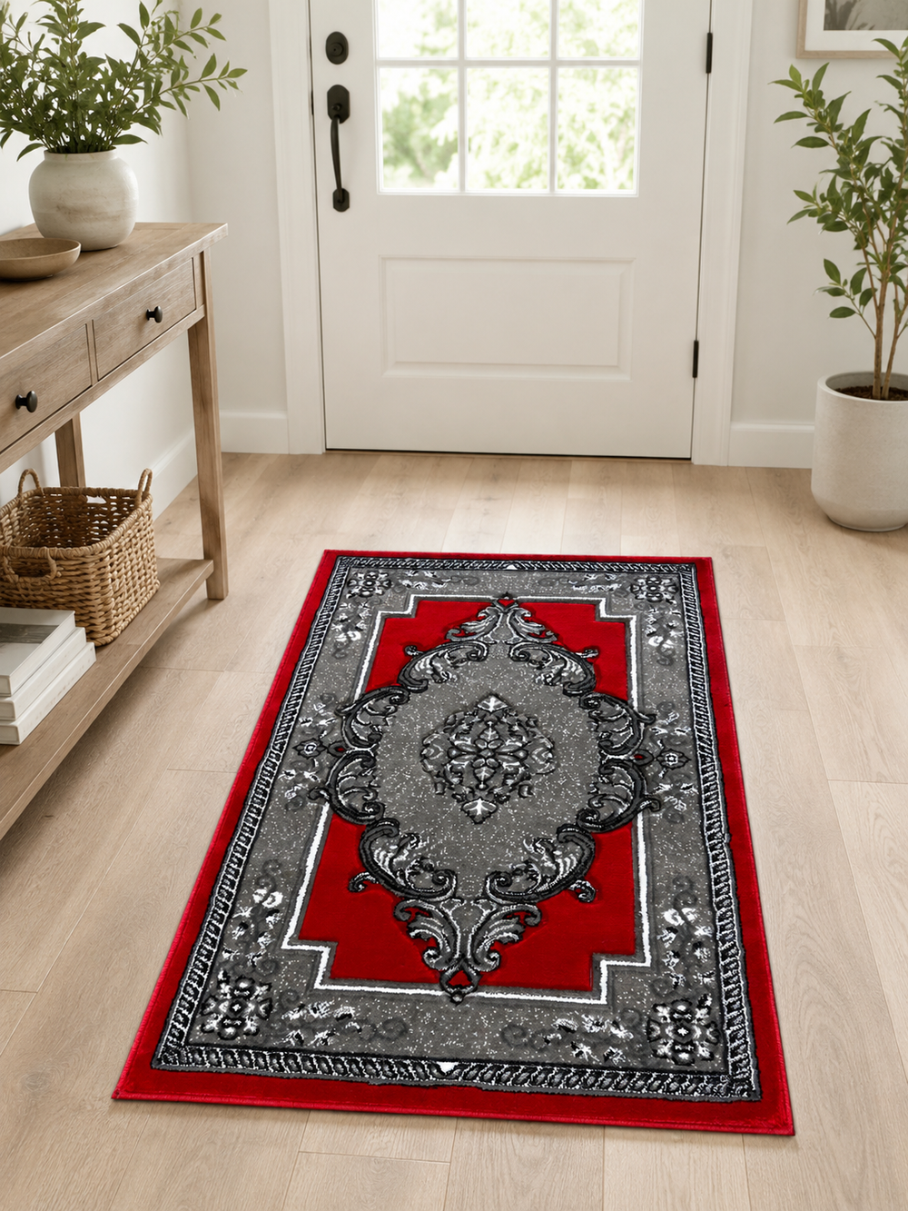 Crimson Crown Medallion Rug