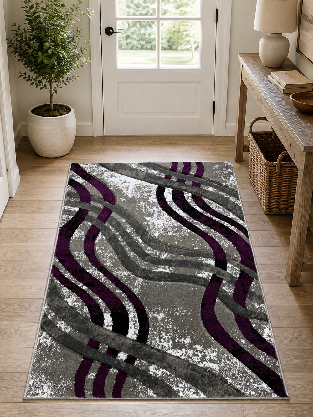 Velvet Ribbon Swirl Rug