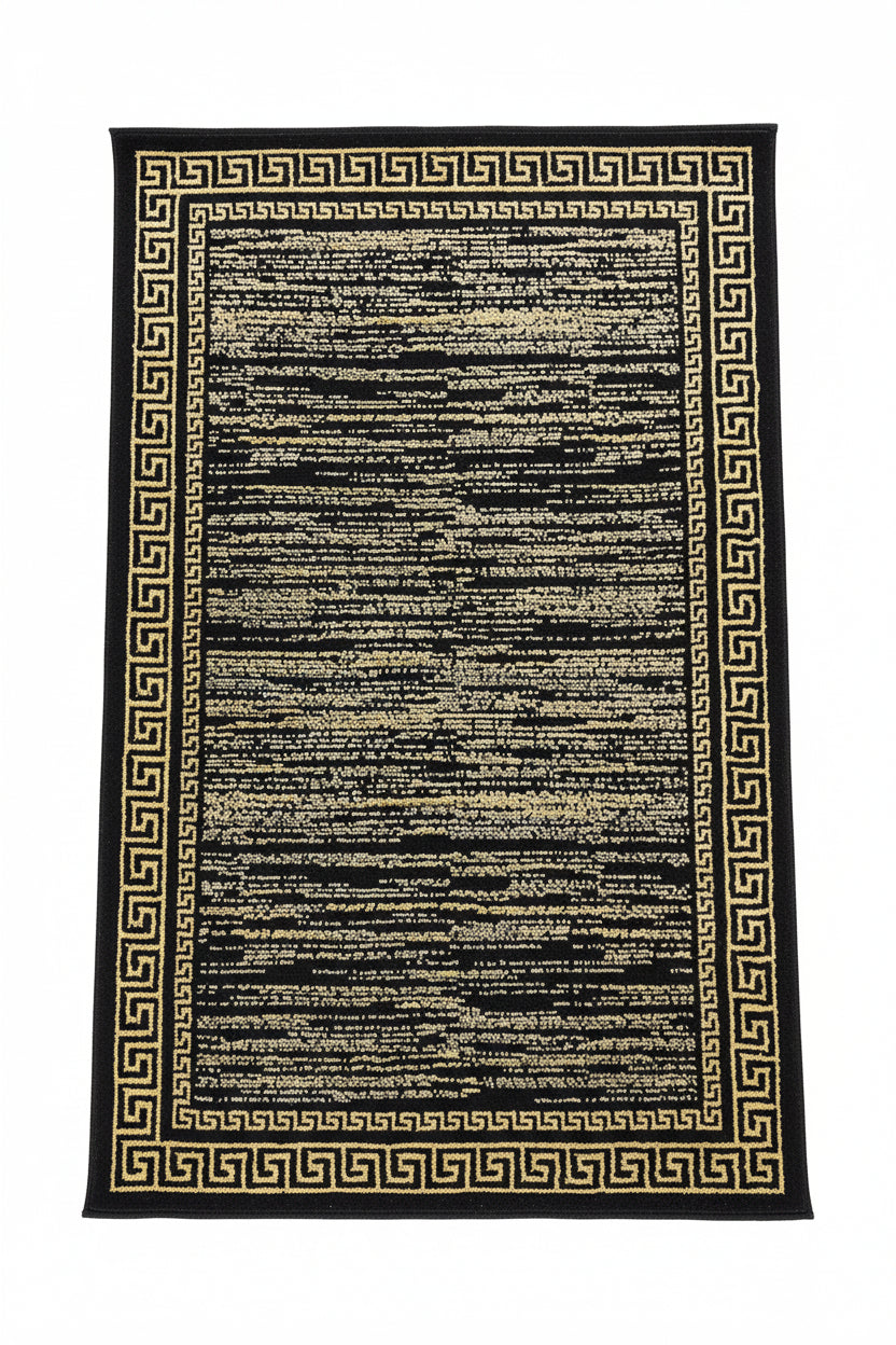 Regal Area Rug – Black and Gold (3x4)