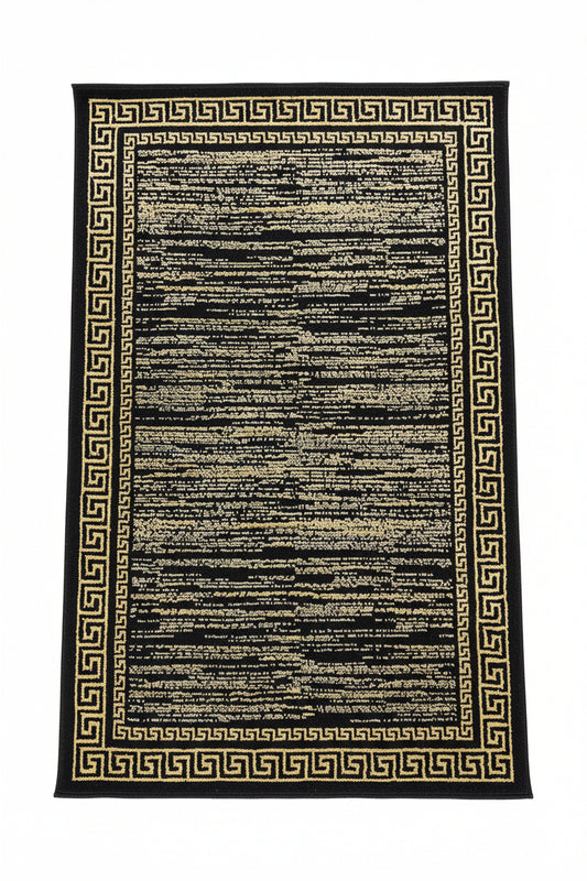 Regal Area Rug – Black and Gold (3x4)