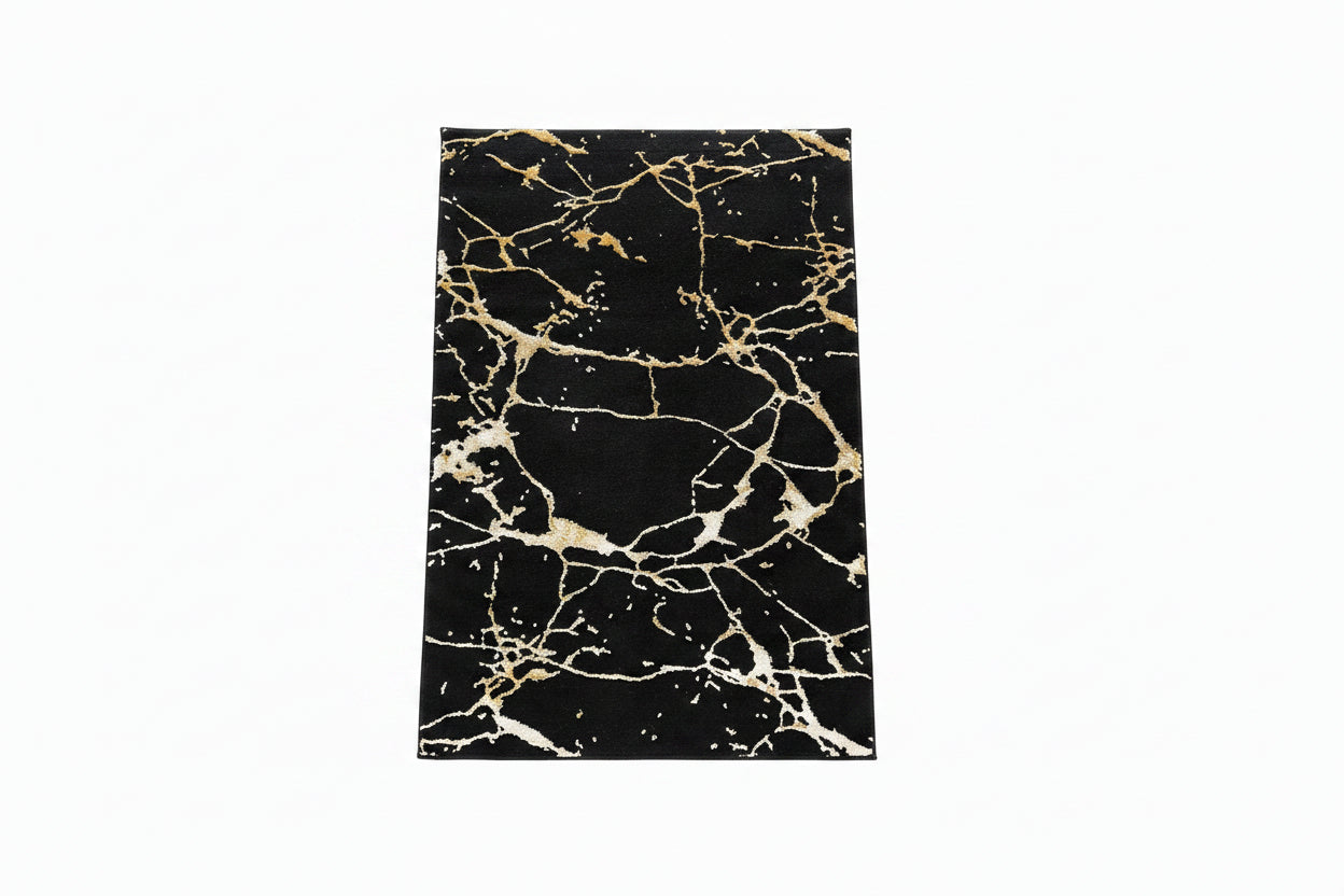 Regal Area Rug – Black and Gold (3x4)