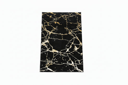 Regal Area Rug – Black and Gold (3x4)
