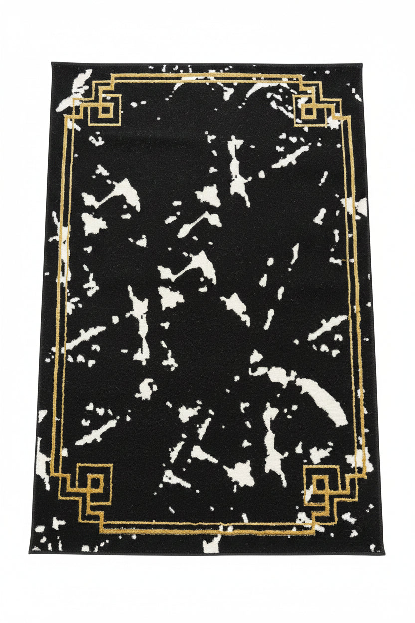 Regal Area Rug – Black and Gold (3x4)