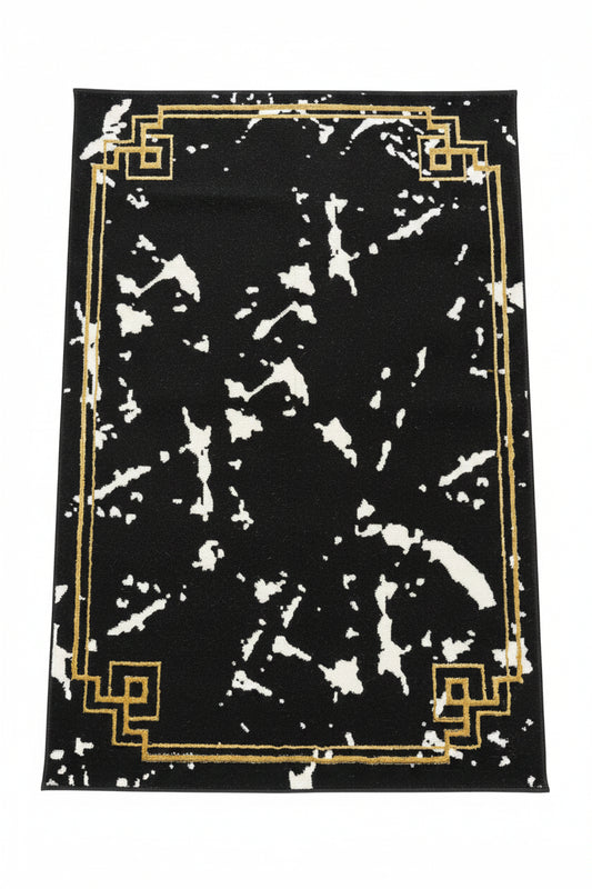 Regal Area Rug – Black and Gold (3x4)