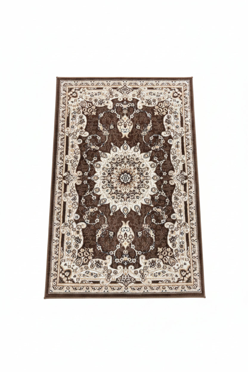 Dynasty Area Rug – Brown, Cream, and Beige (3x4)