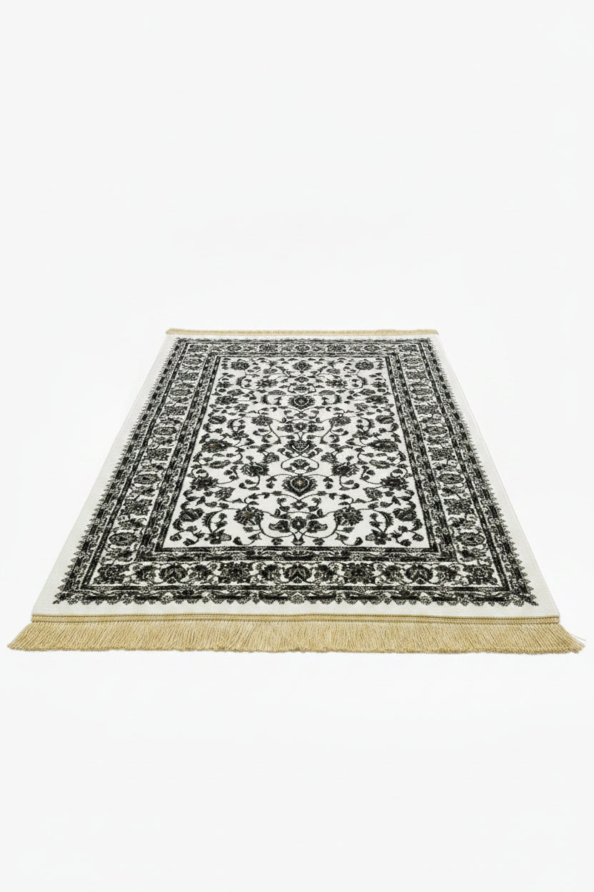 Tribal Area Rug – Chocolate Brown and Cream (3x4)