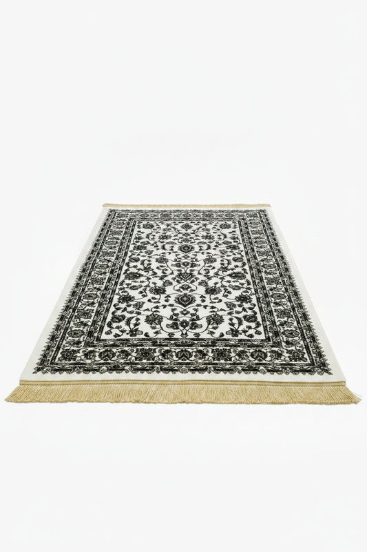 Tribal Area Rug – Chocolate Brown and Cream (3x4)