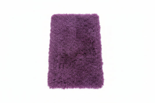 Shaggy Shimmer Area Rug – Purple and Silver (3x4)