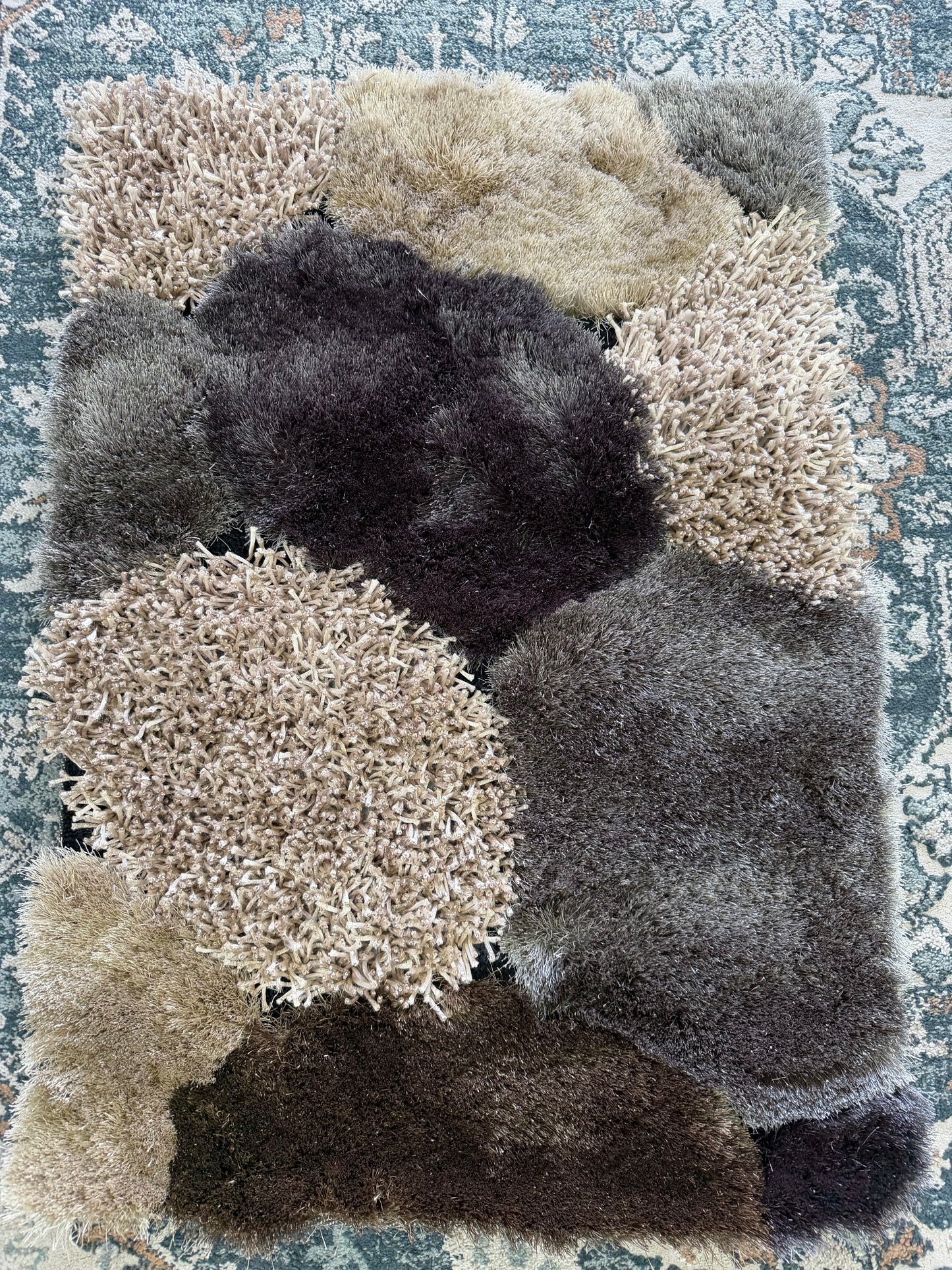 Cobblestone Area Rug – Charcoal, Taupe, and Beige (2x3)