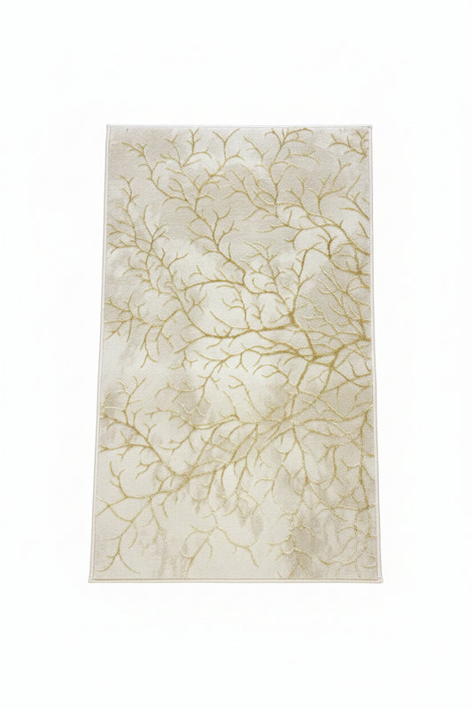 Coral Reef Area Rug – Cream and Metallic Gold (2x3)