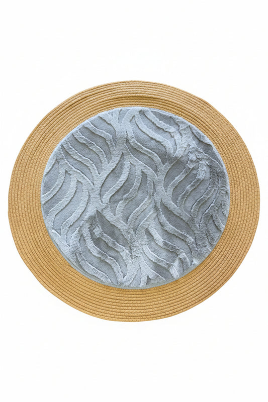 Cosmos Round Area Rug – Cream and Grey (Round Accent Rug)