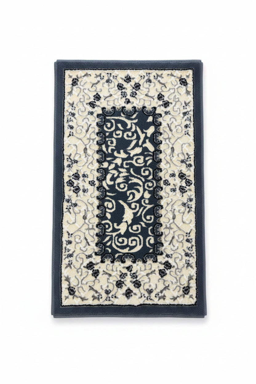 Majestic Area Rug – Slate Grey, Navy Blue, and Ivory (2x3)