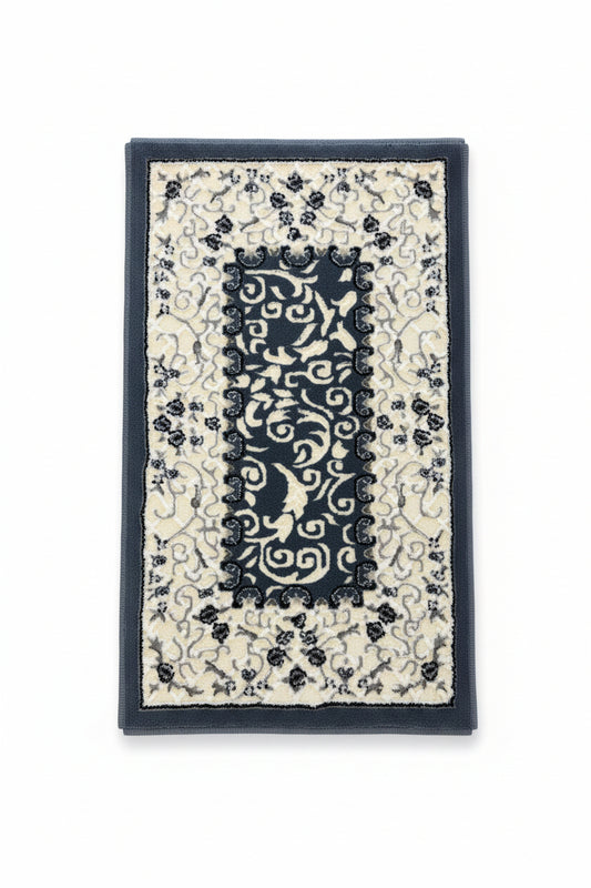 Majestic Area Rug – Slate Grey, Navy Blue, and Ivory (2x3)