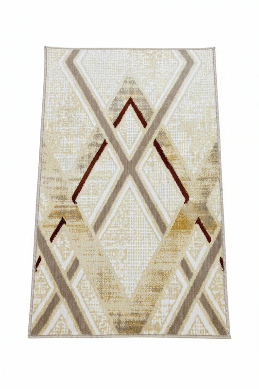 Coral Reef Area Rug – Cream, Tan, and Burgundy (2x3)
