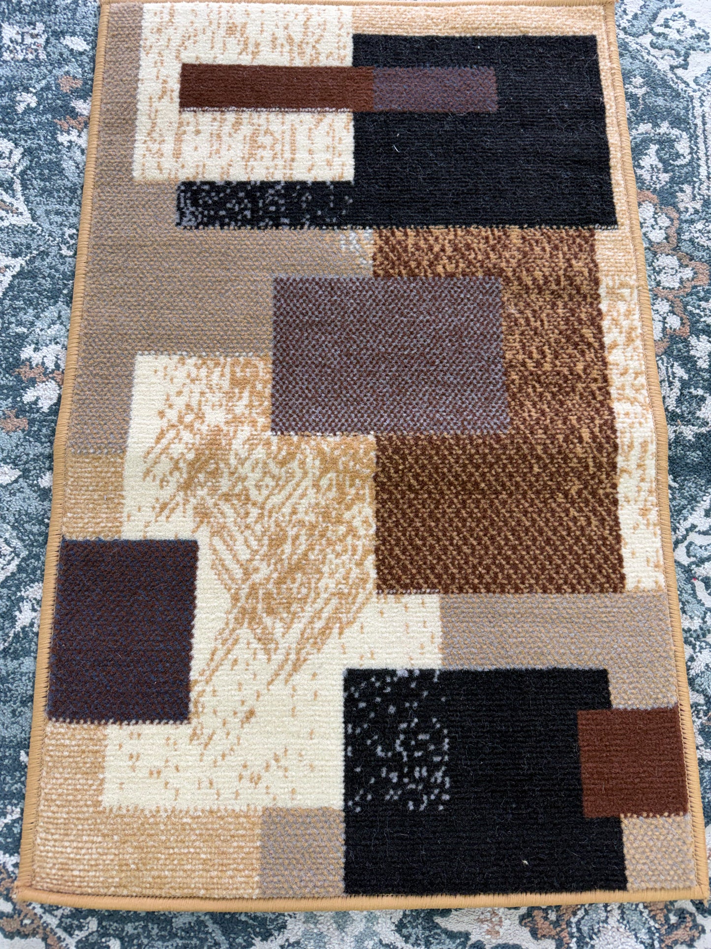 Oasis Area Rug – Brown, Black, and Beige (2x3)