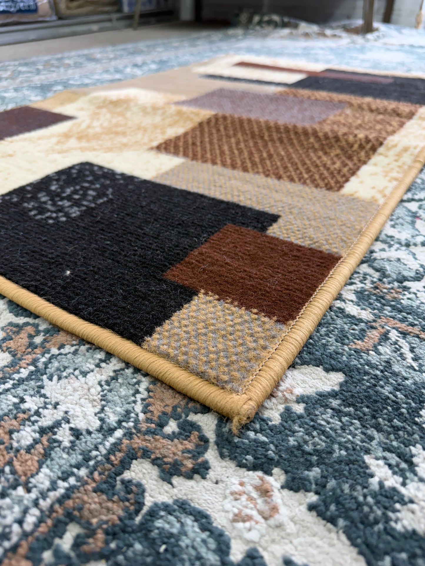 Oasis Area Rug – Brown, Black, and Beige (2x3)
