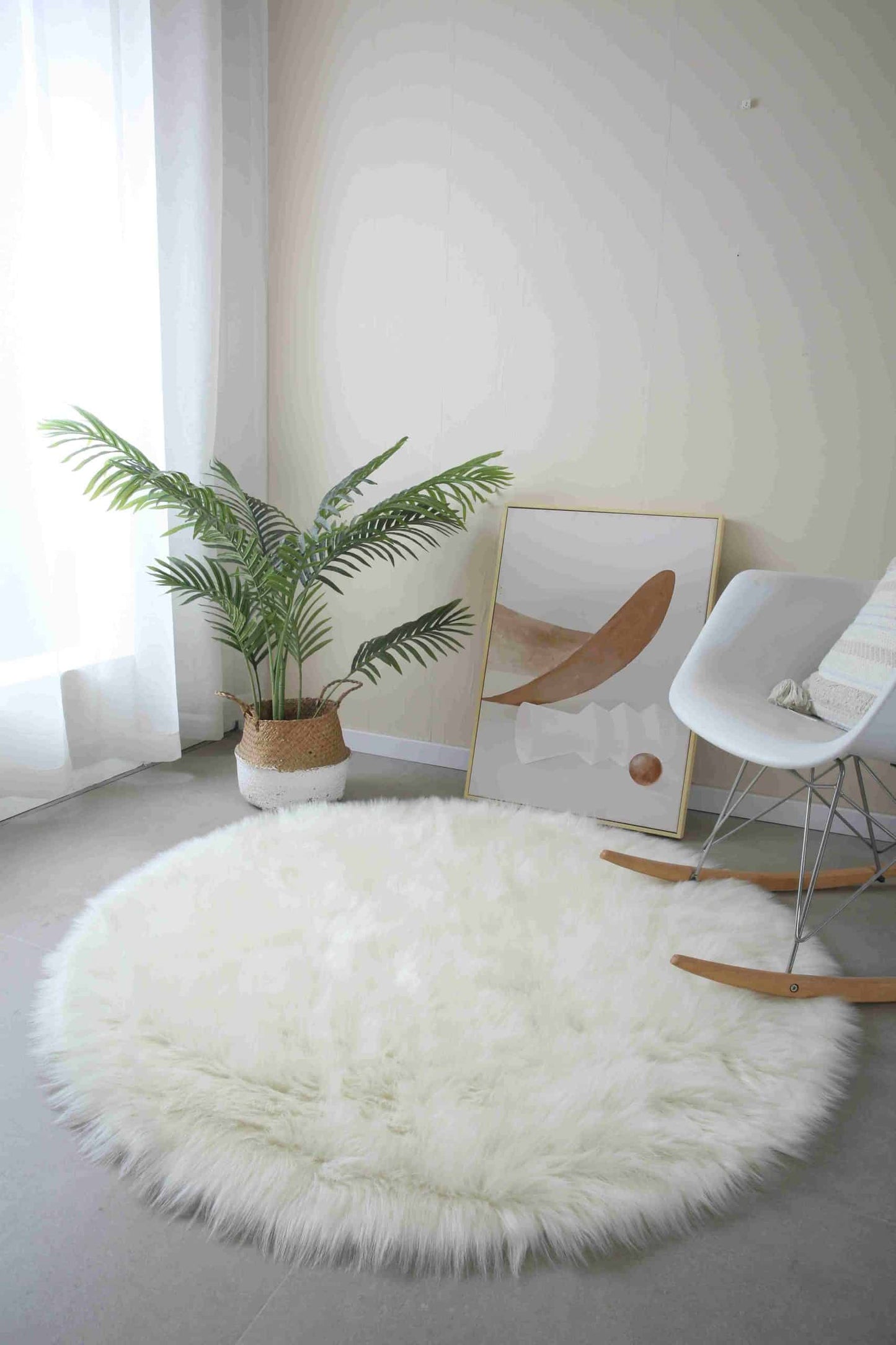 FAUX FUR Rug ROUND