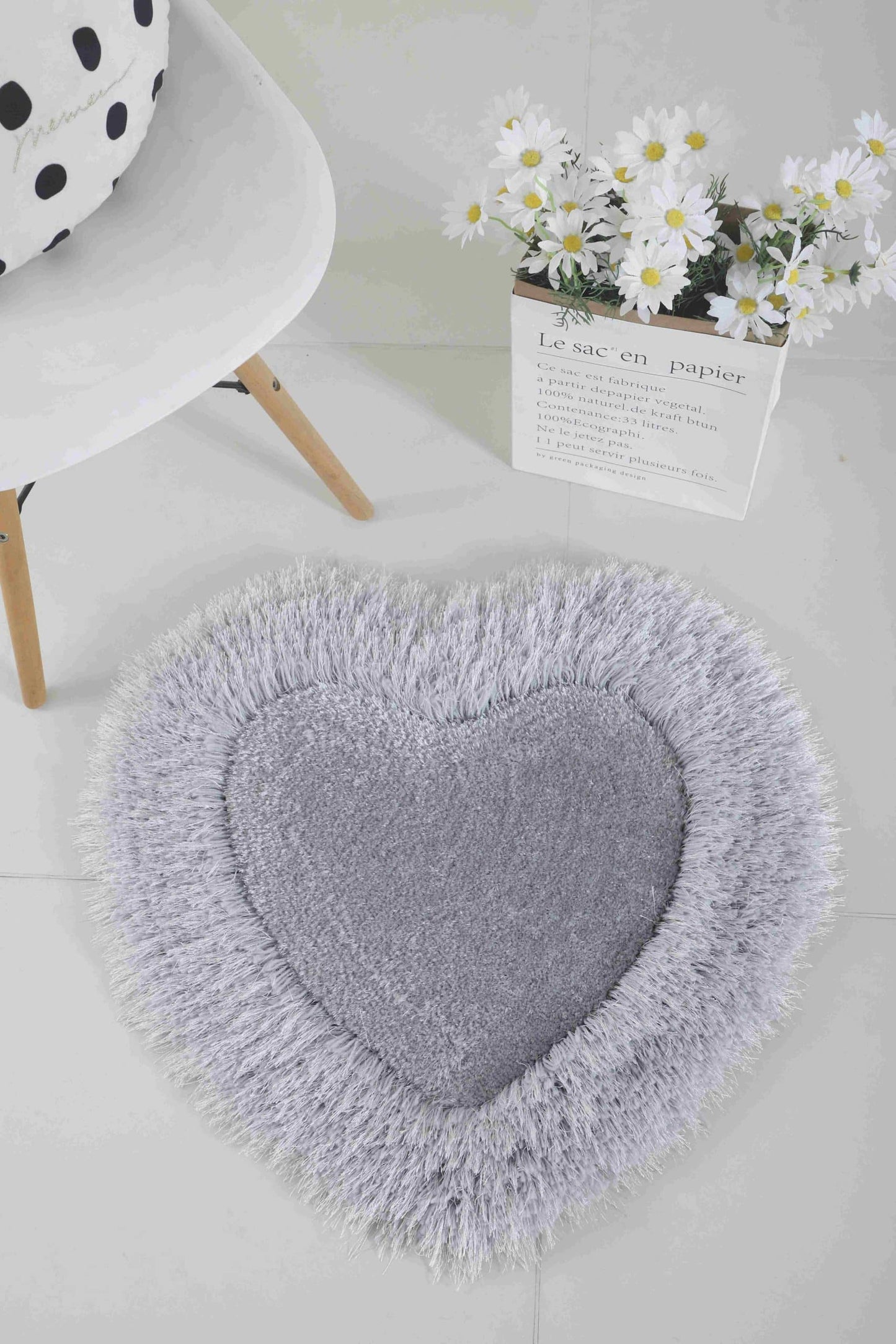 FAUX FUR Rug HEART