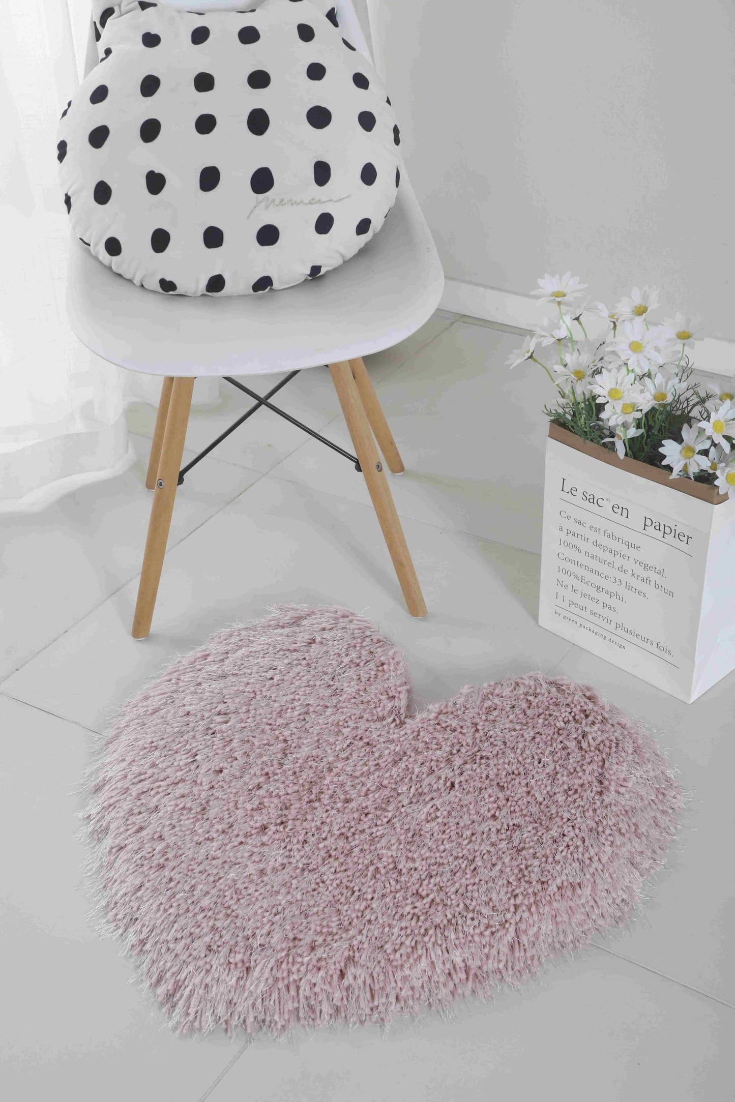 FAUX FUR Rug HEART