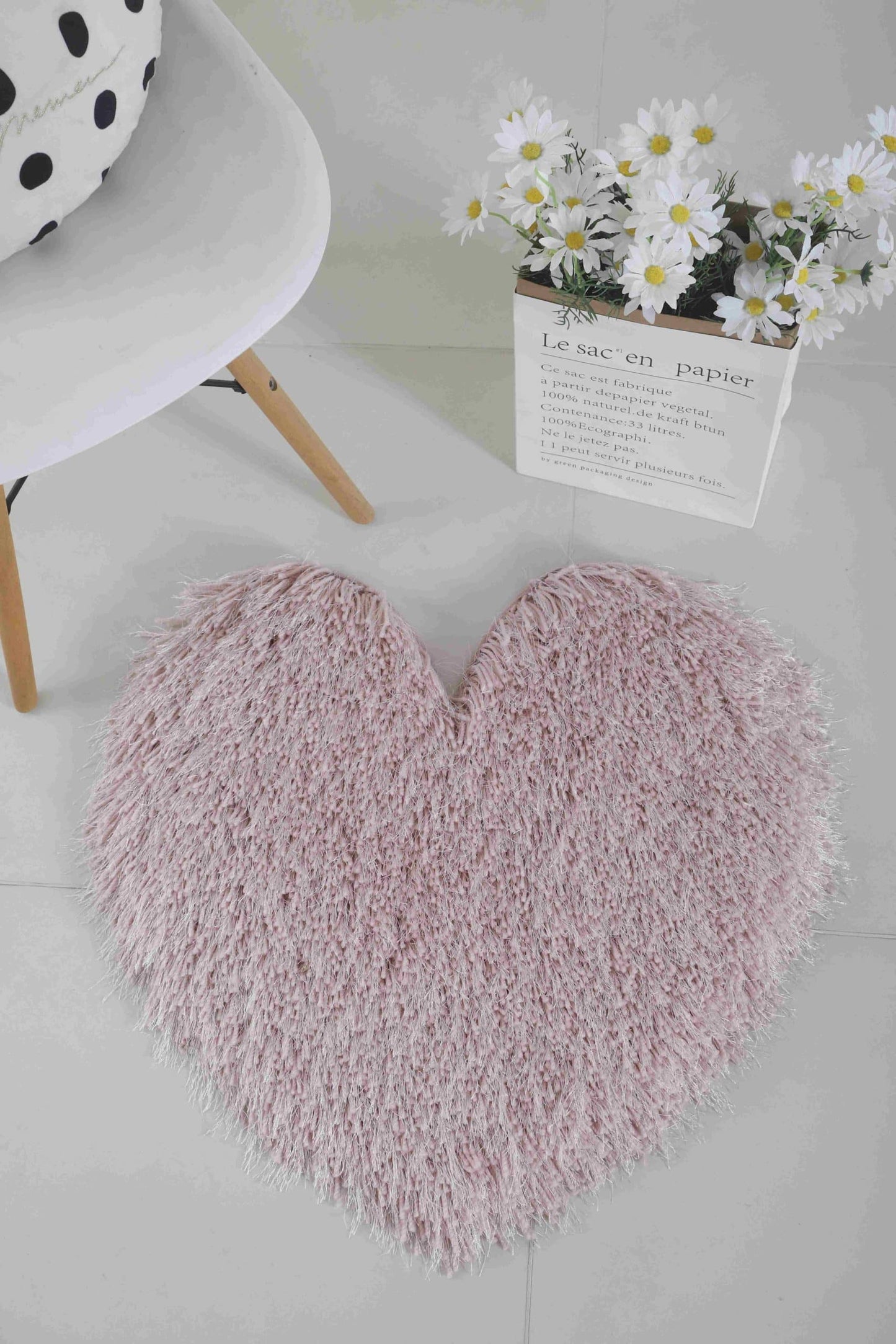 FAUX FUR Rug HEART