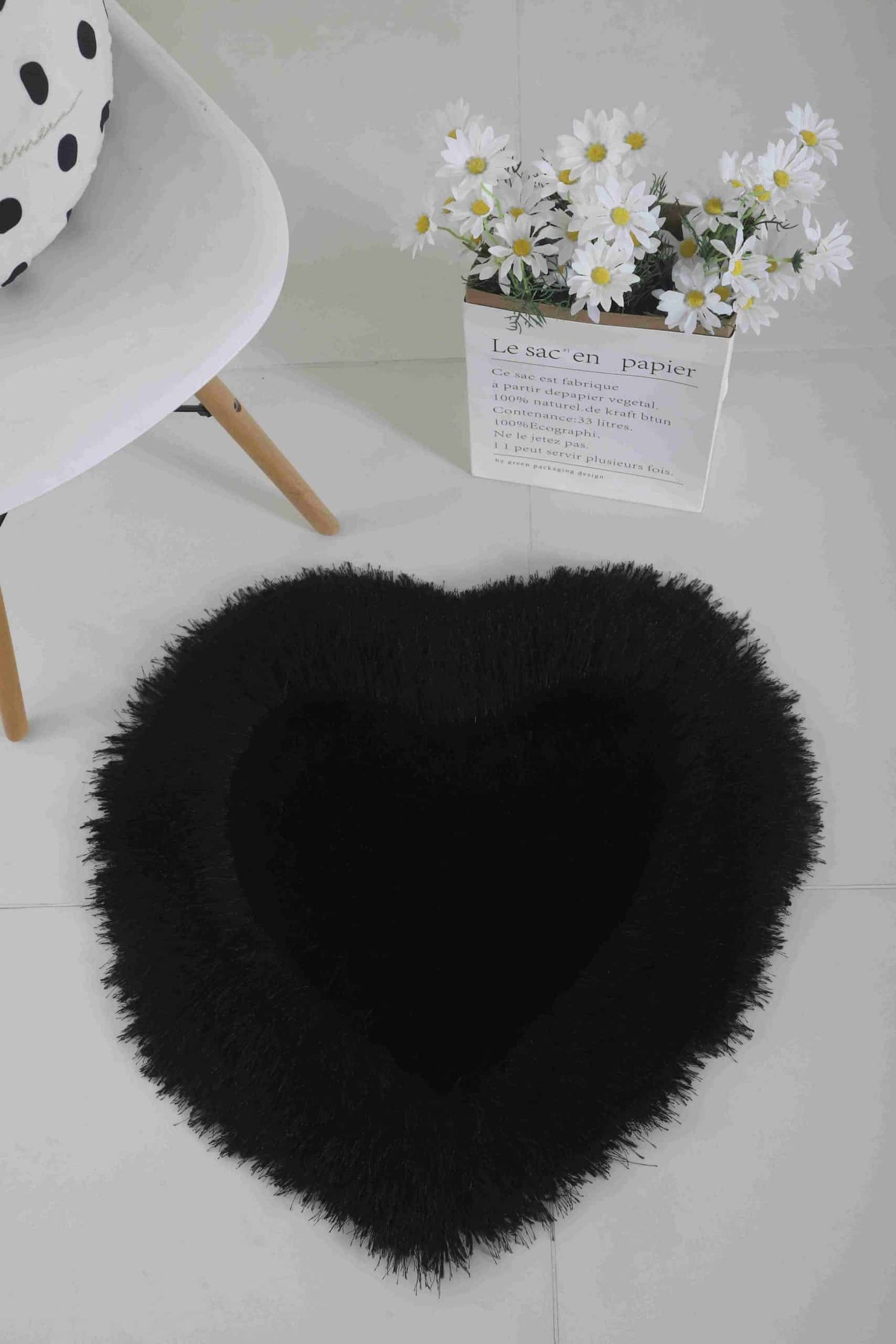 FAUX FUR Rug HEART