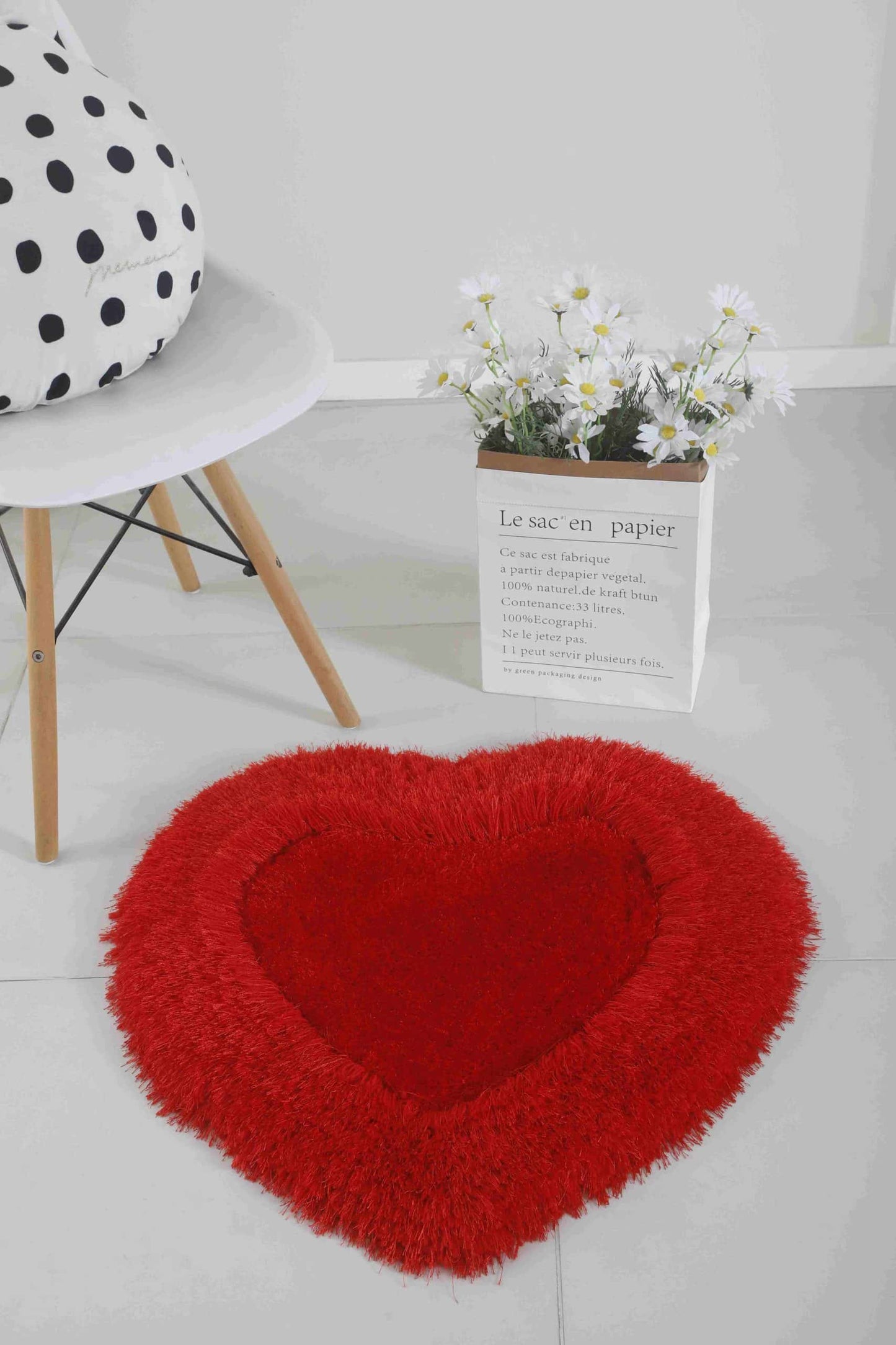 FAUX FUR Rug HEART