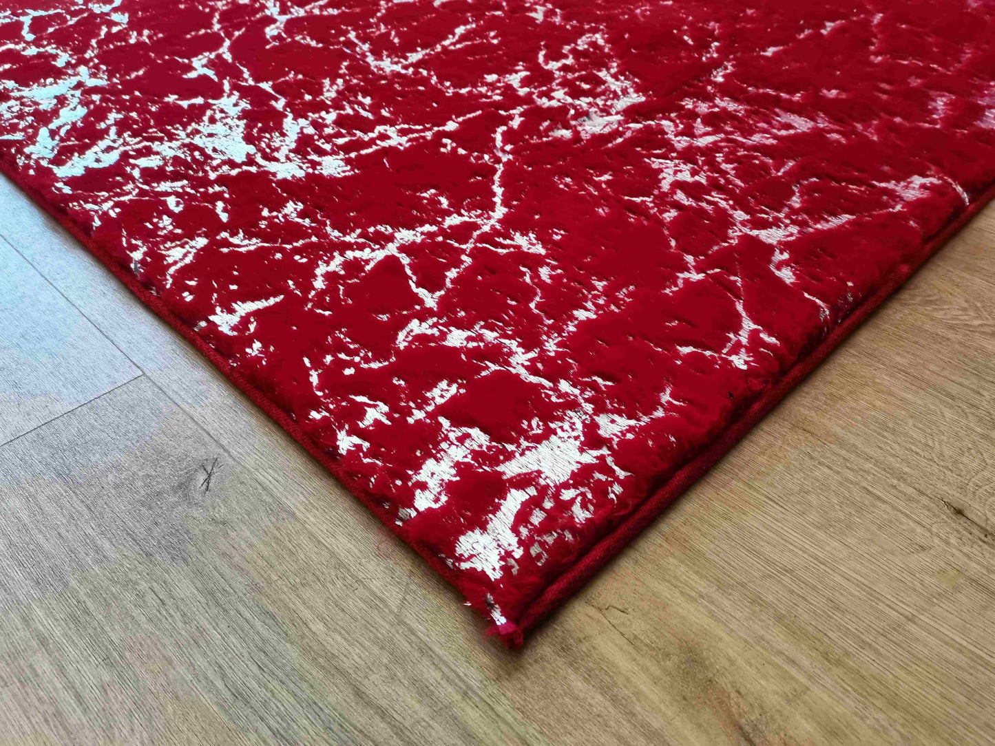 TIMMY-S SHAGGY Rug  TD3396-B2-RED+SILVER
