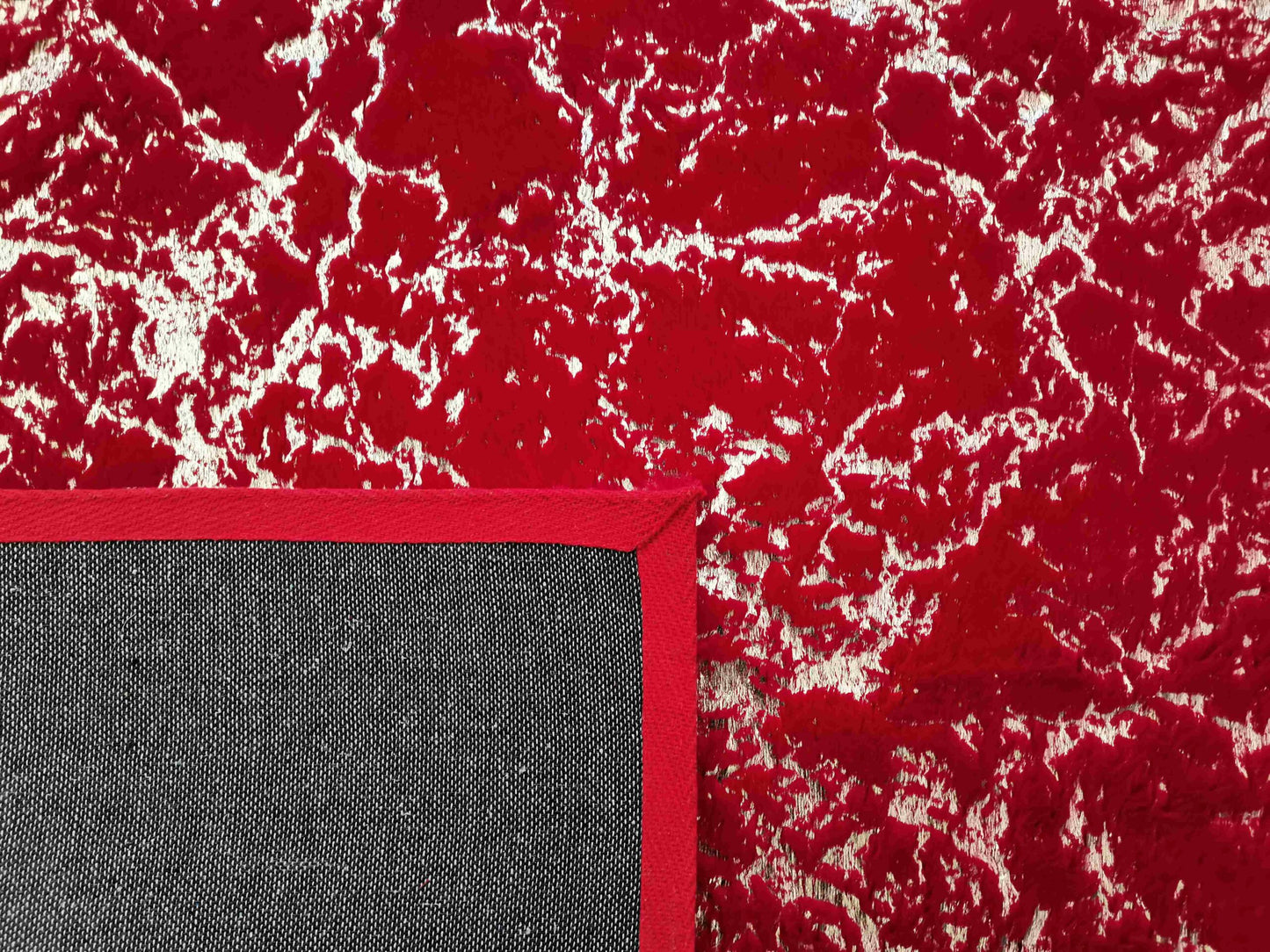 TIMMY-S SHAGGY Rug  TD3396-B2-RED+SILVER