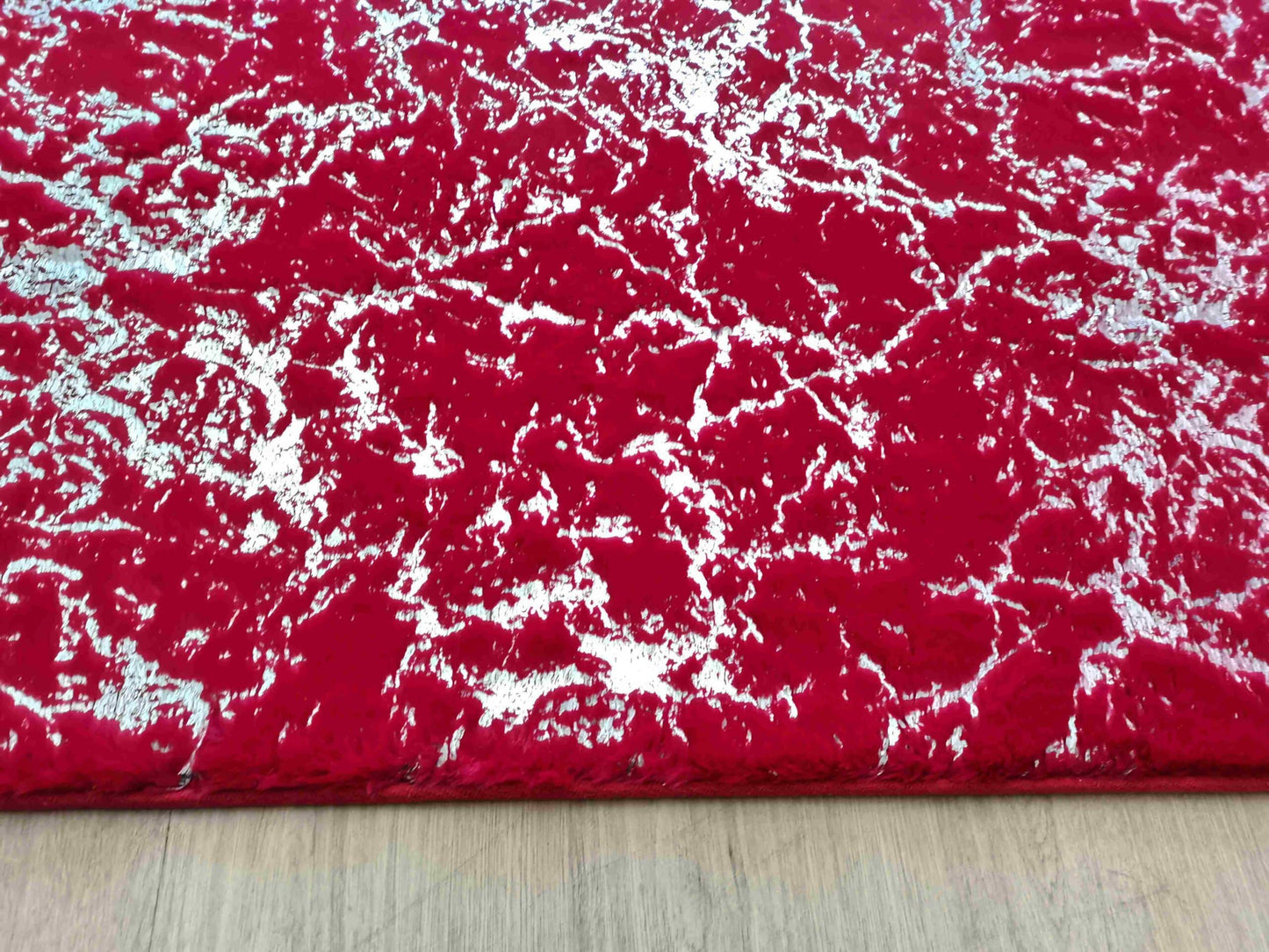 TIMMY-S SHAGGY Rug  TD3396-B2-RED+SILVER