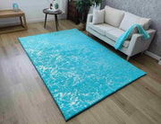 TIMMY-S SHAGGY Rug TD3396-B7-TEAL+SILVER